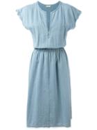 Masscob - V-neck Denim Dress - Women - Cotton - M, Women's, Blue, Cotton