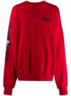 Gcds Graphic Sweatshirt - Red