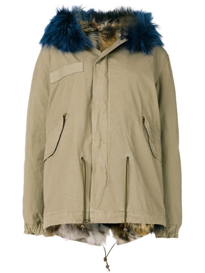 Mr & Mrs Italy Trimmed Hood Mini Parka - Neutrals