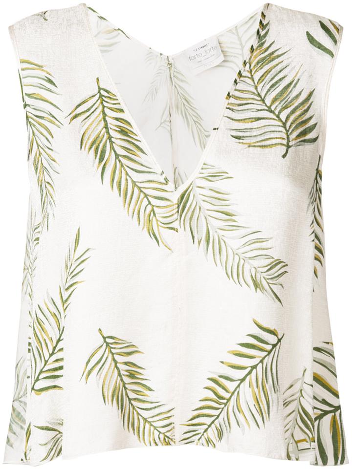 Forte Forte Tropical Print Tank Top - Nude & Neutrals