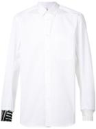 Oamc Cuff Print Button-down Shirt, Men's, Size: Xl, White, Cotton