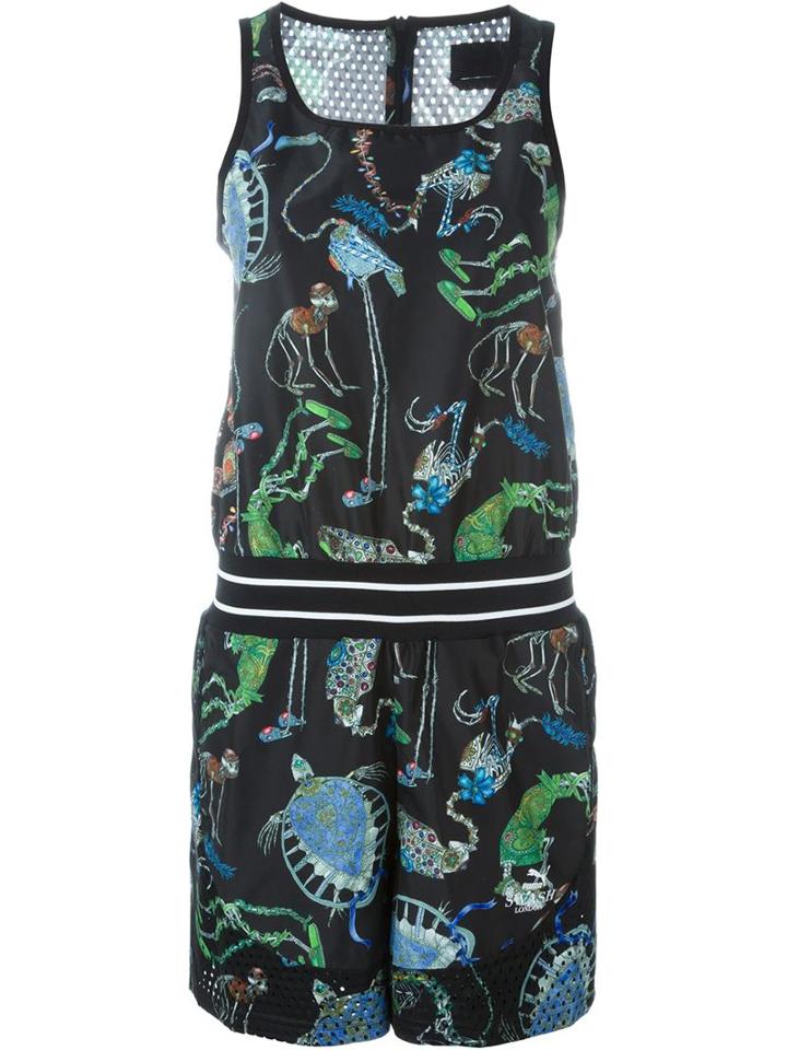 Puma Puma X Swash Printed Jumpsuit, Women's, Size: Xxs, Black, Polyester