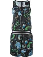 Puma Puma X Swash Printed Jumpsuit, Women's, Size: Xxs, Black, Polyester