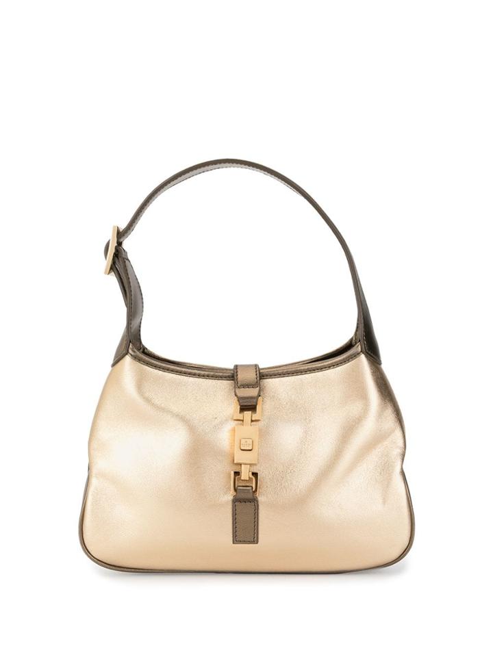 Gucci Vintage Jackie Metallic Leather Bag - Gold