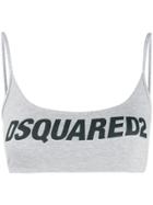Dsquared2 Logo Print Bralette - Grey