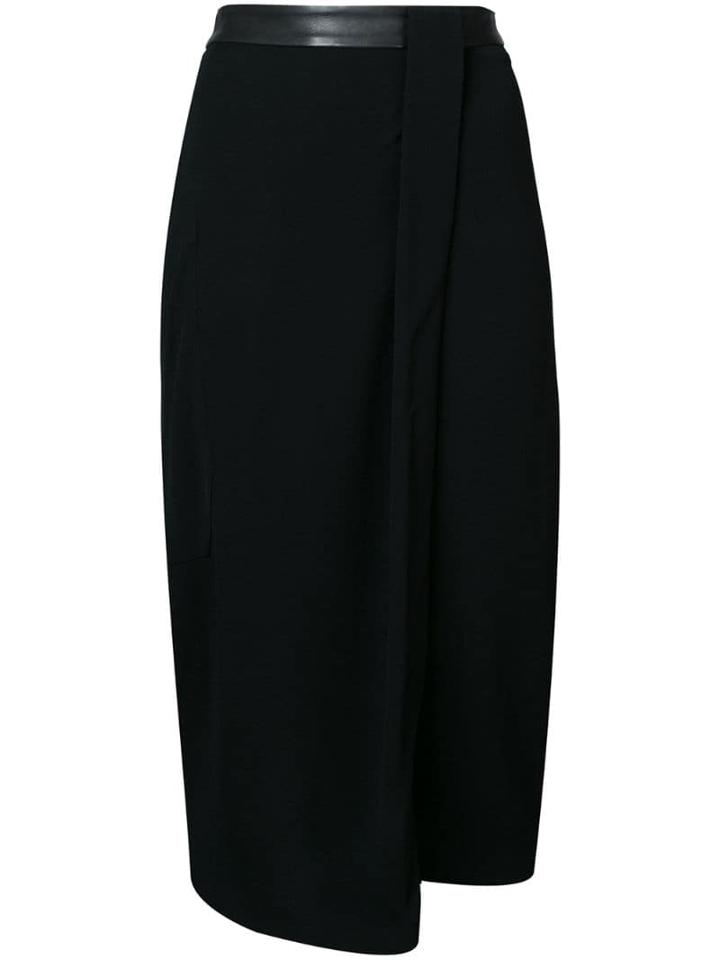 Kimora Lee Simmons Asymmetrical Midi Skirt - Black