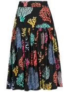 Dolce & Gabbana Printed Midi Skirt - Black