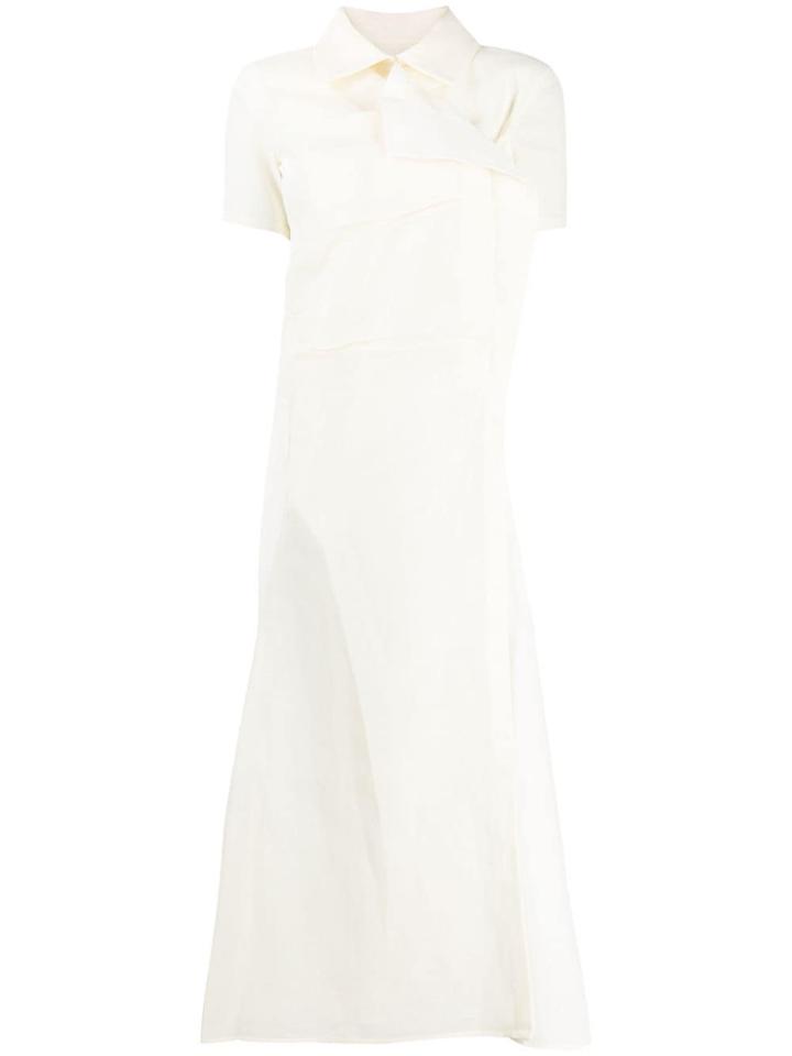 Jil Sander Wrap Front Maxi Dress - White