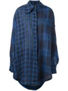 Vivienne Westwood Anglomania Lottie Check Shirt, Women's, Size: 42, Blue, Cotton/linen/flax
