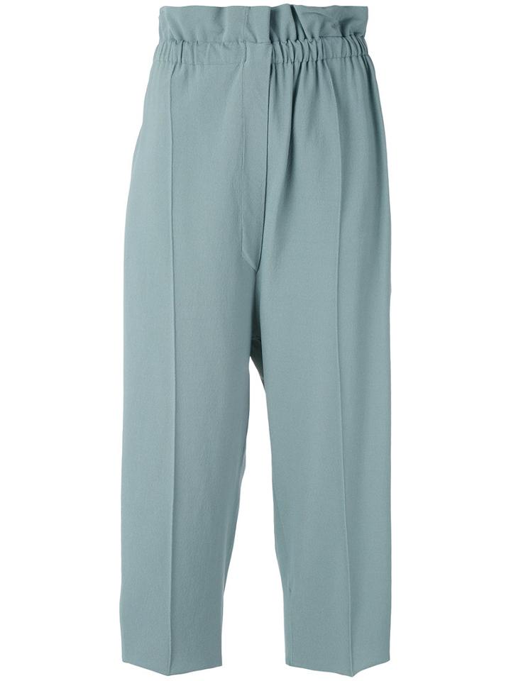 Boboutic - Cropped Trousers - Women - Polyester/viscose - S, Blue, Polyester/viscose