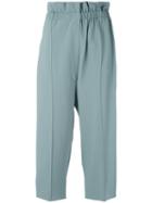 Boboutic - Cropped Trousers - Women - Polyester/viscose - S, Blue, Polyester/viscose