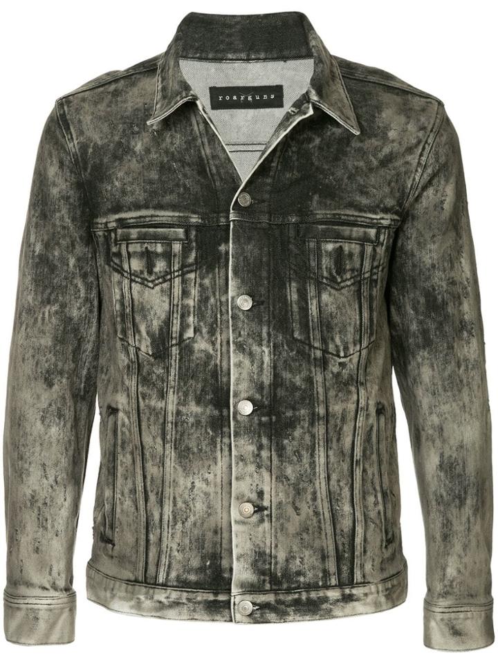 Roarguns Acid Wash Denim Jacket - Grey