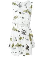 A.l.c. Floral Print Dress, Women's, Size: 6, White, Silk