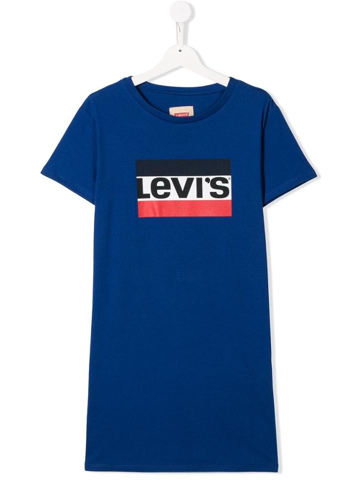 Levi's Kids Teen Logo Print T-shirt Dress - Blue