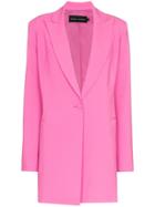 Michael Lo Sordo Fitted Wool Blazer - Pink
