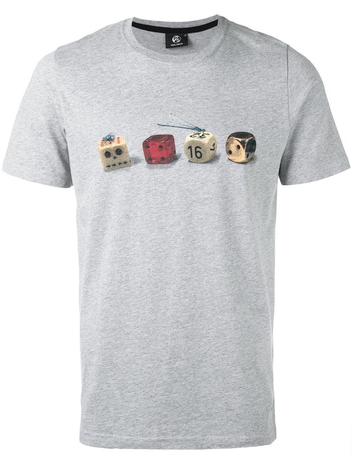 Ps By Paul Smith - Dice Print T-shirt - Men - Cotton - Xl, Grey, Cotton