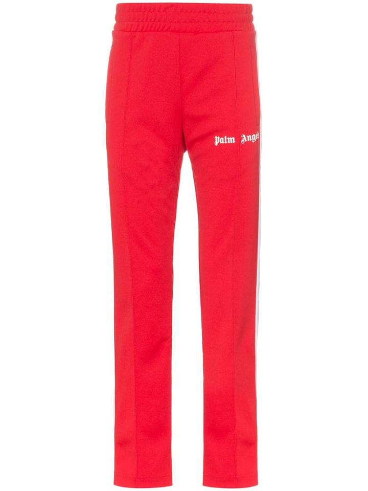 Palm Angels Reverse Stitch Side Stripe Track Pants - Red