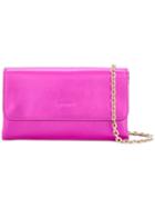 Casadei - Chain Flap Bag - Women - Satin/kid Leather - One Size, Pink/purple, Satin/kid Leather