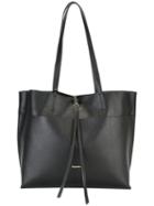 Repetto Logo Stamp Tote, Women's, Black, Calf Leather