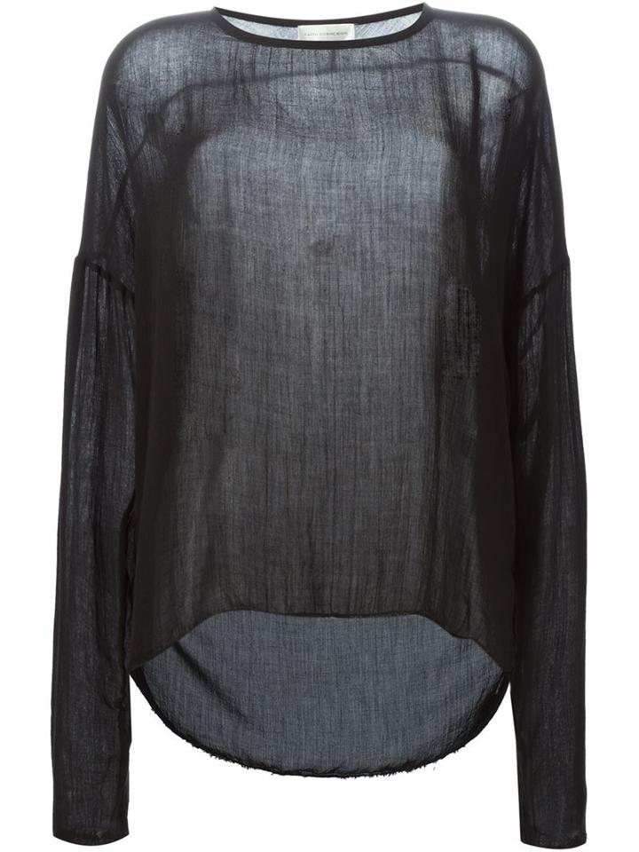 Faith Connexion Frayed Edge Longsleeved Blouse