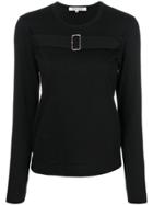 Comme Des Garçons Comme Des Garçons Buckle Detail Jersey Top - Black