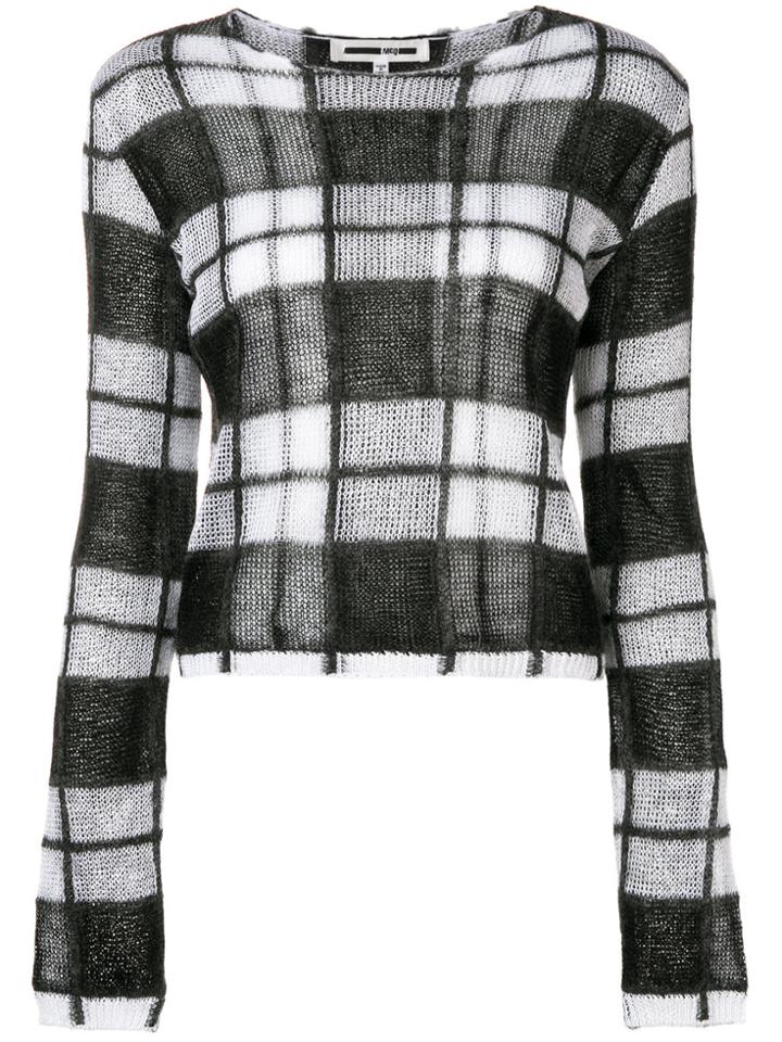 Mcq Alexander Mcqueen Checked Knit Jumper - Black