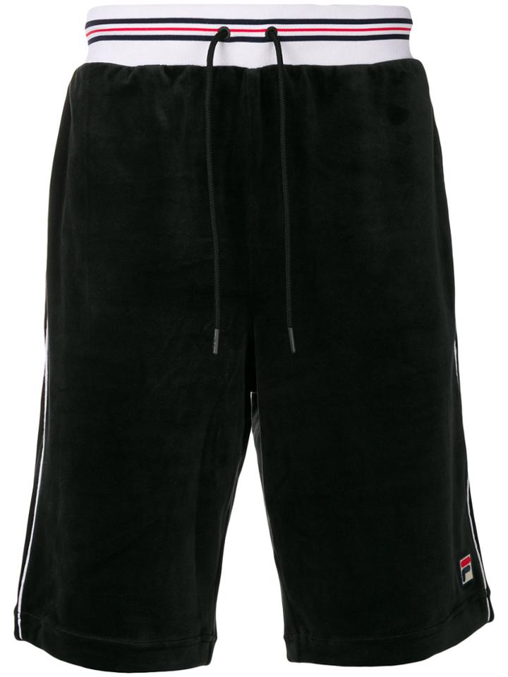 Fila Velour Track Shorts - Black