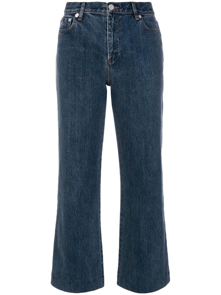 A.p.c. Cropped Flared Jeans - Blue