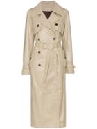 Skiim Jane Leather Trench Coat - Neutrals