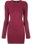 Dsquared2 Knit Bodycon Dress, Women's, Size: 42, Pink/purple, Polyester/viscose