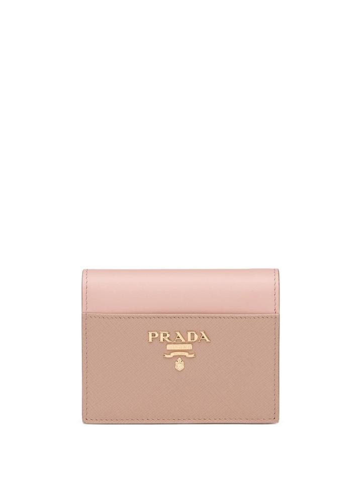 Prada Small Logo-plaque Wallet - Pink