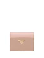 Prada Small Logo-plaque Wallet - Pink