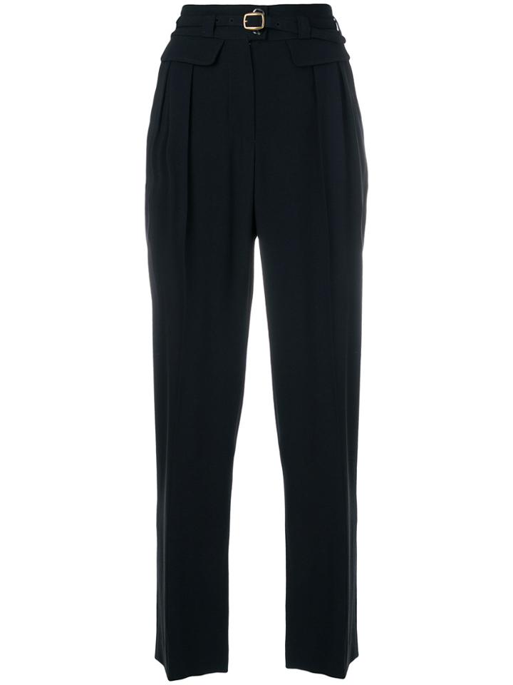 A.p.c. Tapered Belted Trousers - Black