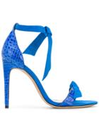 Alexandre Birman Bow Detail Snake Effect Sandals - Blue