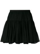 Saint Laurent Tiered Mini Skirt - Black