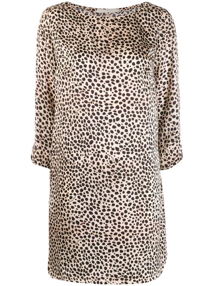 L'autre Chose Leopard Print Shift Dress - Neutrals