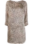L'autre Chose Leopard Print Shift Dress - Neutrals