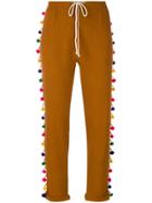Mes Demoiselles Pom-pom Slim Fit Trousers - Brown