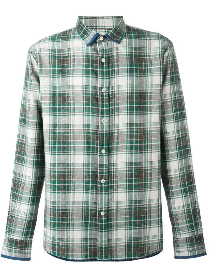 Al Duca D'aosta 1902 Checked Shirt, Men's, Size: Xs, Green, Cotton