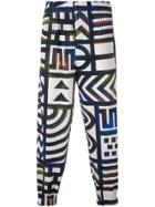 Homme Plissé Issey Miyake Printed Tapered Trousers - White