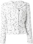 Giambattista Valli Zipped Tweed Jacket - White