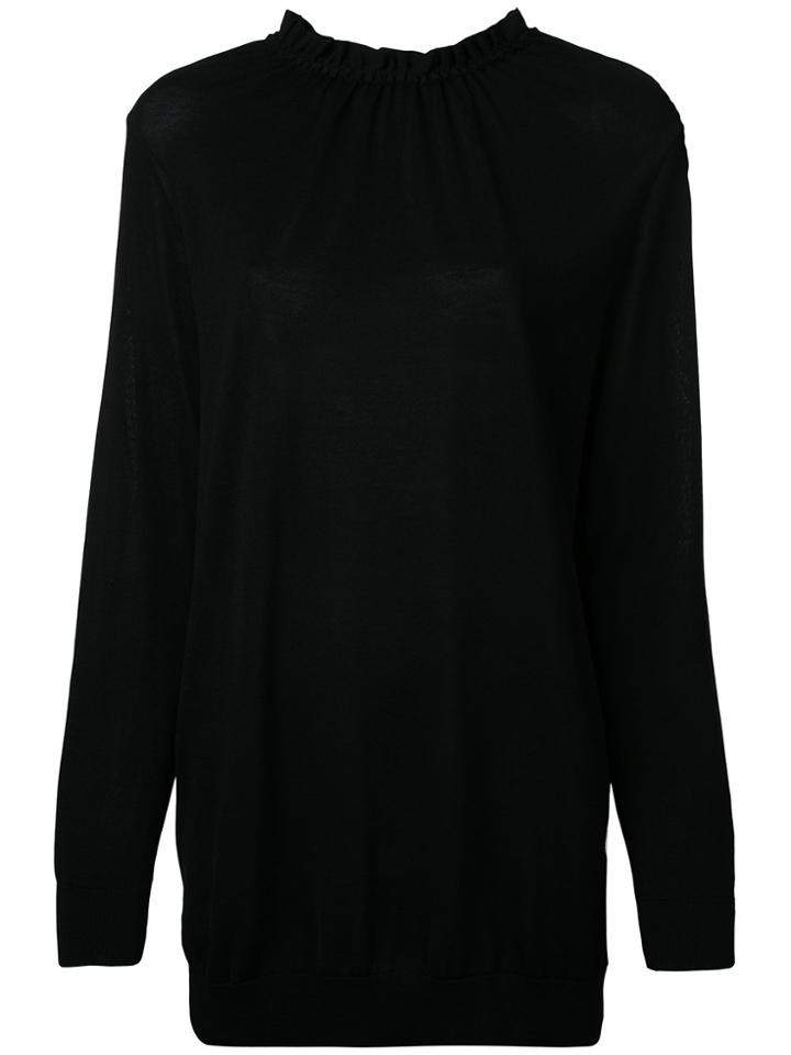 Marni Drawstring Collar Blouse - Black