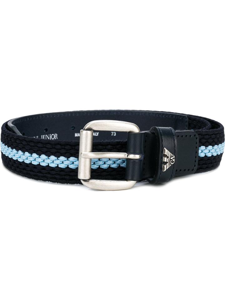 Armani Junior Classic Buckle Belt - Blue