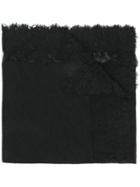 Ermanno Scervino Lace Edge Detail Scarf - Black
