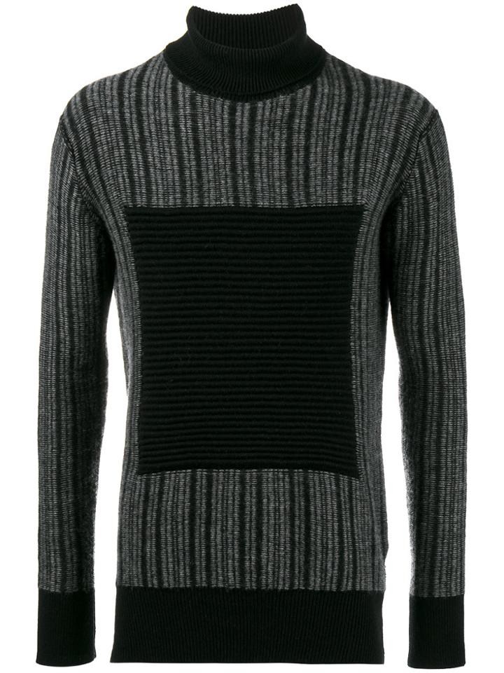Curieux Ripple Turtleneck Jumper - Black