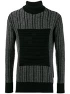 Curieux Ripple Turtleneck Jumper - Black