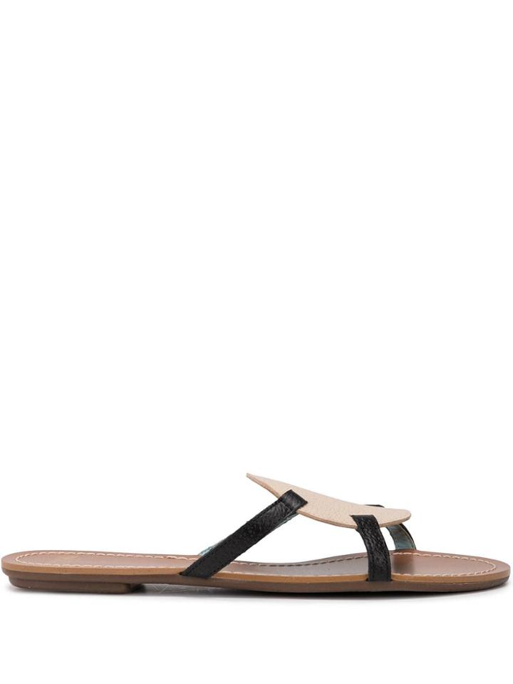 Frances Valentine Circle Patch Slides - Brown