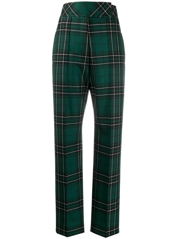 Pringle Of Scotland Tapered Tartan Trousers - Green