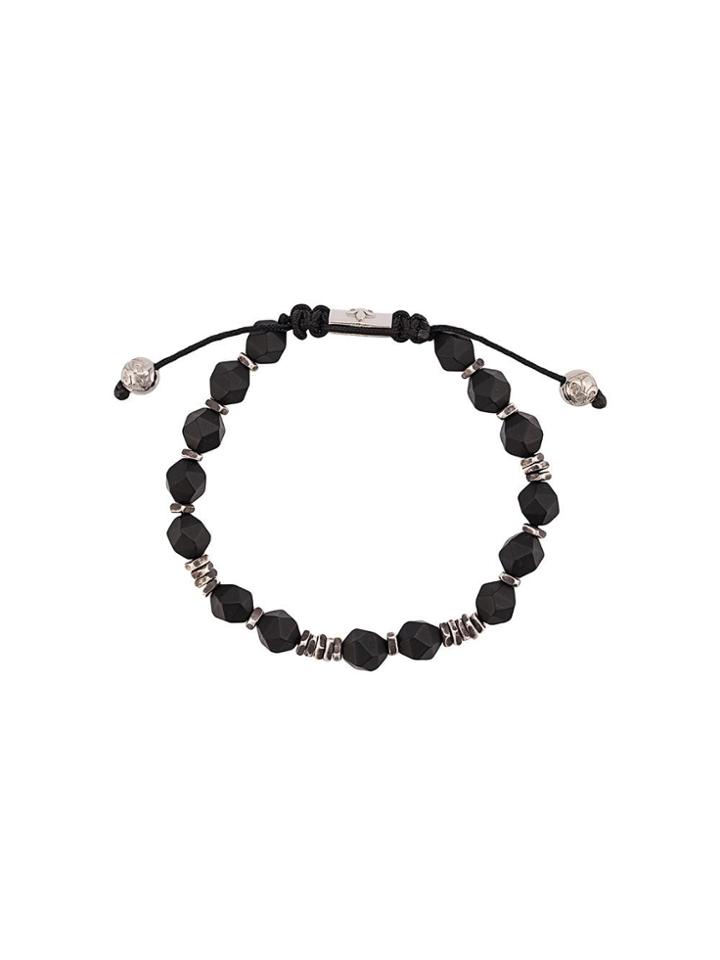 Nialaya Jewelry Contrast Beaded Bracelet - Black