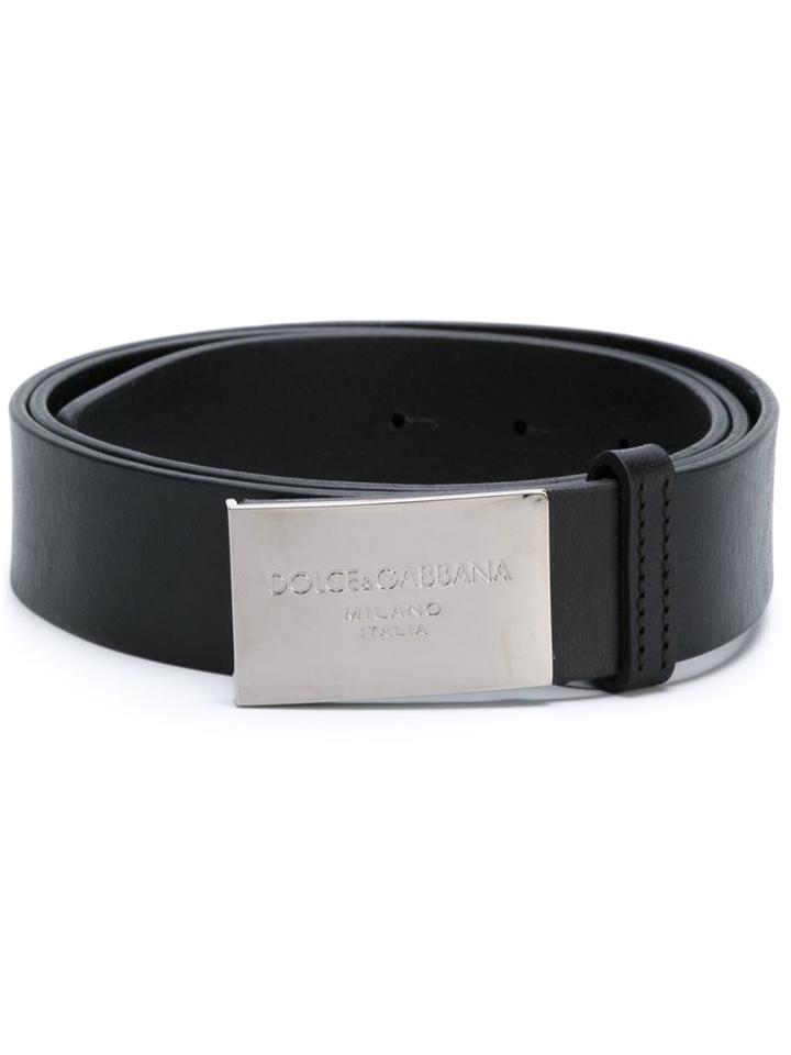 Dolce & Gabbana Classic Belt, Men's, Size: 110, Black, Leather